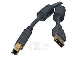 Кабель ExeGate USB EX-CCF-USB2-AMBM-1.8 (EX138946RUS) USB 2.0, ферритовые фильтры, 1,8м