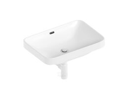 Умывальник Lauter 21441B + клапан 21190W + сифон 21635W (белый матовый)