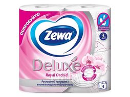 Туалетная бумага Deluxe ОРХИДЕЯ 3 cлойная 1х4 рул. (Cо) Zewa