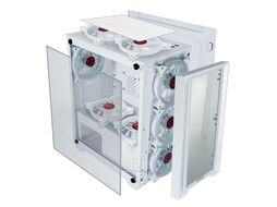 Корпус CL620 GINZZU White, 2*USB2.0 + 1*USB3.0, 4*120мм FRGB (12LW4), стекло, БП снизу, кулер до 160мм, GPU 310мм, белый