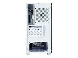 Корпус CL620 GINZZU White, 2*USB2.0 + 1*USB3.0, 4*120мм FRGB (12LW4), стекло, БП снизу, кулер до 160мм, GPU 310мм, белый