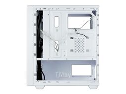 Корпус CL620 GINZZU White, 2*USB2.0 + 1*USB3.0, 4*120мм FRGB (12LW4), стекло, БП снизу, кулер до 160мм, GPU 310мм, белый