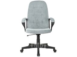 Кресло руководителя Бюрократ CH 002 Fabric серо-голубой Light-28 крестов. пластик