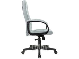 Кресло руководителя Бюрократ CH 002 Fabric серо-голубой Light-28 крестов. пластик