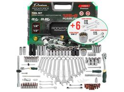 Набор инструментов 125+6пр. 1/4, 1/2 (6гр.) RockFORCE RF-41252-5 Premium