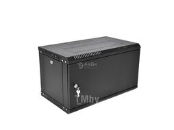 Шкаф телекоммуникационный настенный разборный ЭКОНОМ 6U (600 x 650) дверь металл, цвет черный ЦМО ШРН-Э-6.650.1-9005