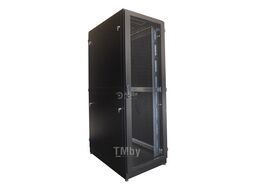 Шкаф серверный напольный 42U (600 x 1200) дверь перфорированная 2 шт., цвет черный ЦМО ШТК-М-42.6.12-44АА-9005