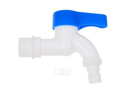 Кран водоразборный 3/4 , из высокопрочного пластика - БЕЛЫЙ РМС PL3KR-3/4