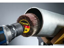 Круг шлифовальный лепестковый, на шпильке, P60, 60х30 мм Stayer 36608-060