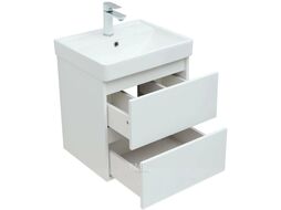 Тумба с умывальником Aquanet Вега 50 / 308337 (белый глянец)