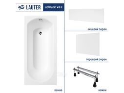 Ванна акриловая Lauter Haven 150x75 / 21202005 (с ножками, лицевым и торцевым экраном)
