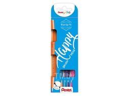 Маркер-кисть "Brush Sign pen. Happy", 4 шт Pentel SES15-4COL