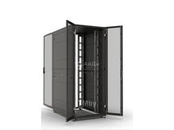 Шкаф серверный ПРОФ напольный 42U (800 x 1200) двери двойные перф. 2 шт., черный, в сборе ЦМО ШТК-СП-42.8.12-88АА-9005