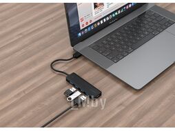 Хаб USB UHB-U3P4P-02 Gembird 4 порта USB 3.1+ Type-C power socket