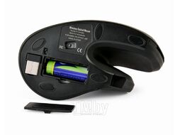 Мышь Wireless MUSW-ERGO-03 Gembird вертикальная 6-клавиш, 800-1600DPI, черная