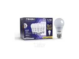 Набор ламп Tokov Electric 12Вт А60 4000К Е27 176-264В / Promo-A60-E27-12-4K (5+1шт)