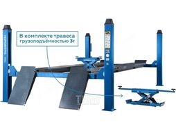 Подъемник четырехстоечный 5 т, без траверсы, для сход-развала, мех. снятие, синий NORDBERG 4450_MB