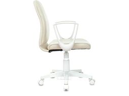 Кресло Бюрократ CH-W 327 молочный Velvet 20 крестов. пластик белый