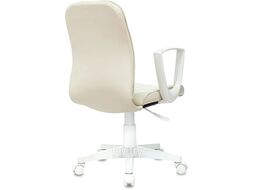 Кресло Бюрократ CH-W 327 молочный Velvet 20 крестов. пластик белый