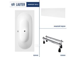 Ванна акриловая Lauter Ava 160х75 / 21208060 (с ножками и лицевым экраном)