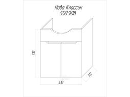 Тумба под умывальник Балтика Нова Классик 55, марка IDEA