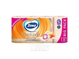 Туалетная бумага Deluxe ПЕРСИК 3 cлойная 1х8 рул. (Cо) Zewa