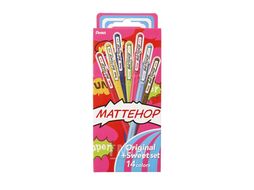 Набор ручек гелевых Mattehop "Original + Sweet Set", 0.5 мм, ассорти, 14 шт Pentel K110-V14ST