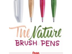 Маркер-кисть "Brush Sign pen. Nature", 4 шт Pentel SES15N-4