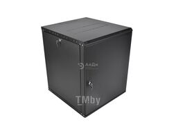 Шкаф телекоммуникационный настенный разборный ЭКОНОМ 15U (600 x 520) дверь металл, цвет черный ЦМО ШРН-Э-15.500.1-9005