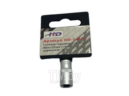 Головка торцевая 1/4 6гр. 8мм L25мм CrV на держателе H-D HD-1407P