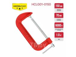Струбцина винтовая CONTROL (тип G, 150х70 мм, 6000 Н, сталь/чугун) PIT HCLG01-0150