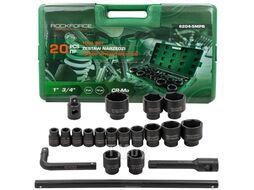 Набор инструментов 20пр. 3/4", 1" RockFORCE RF-6204-5MPB