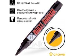 Маркер промышл. перманентный фетровый черный CROWN MULTI MARKER (толщ. линии 3.0 мм. Цвет черный) (CROWN маркеры)