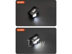 Фонарь налобный светодиодный 500lm, 3+5W, 50M, 3.7V, 1200mAh, IP44, Type-C H-D T62