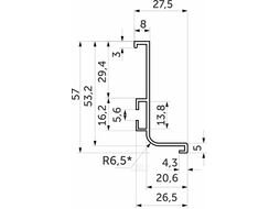Профиль алюм. GOLA L-образный, 5.5м, брашированное золото 3 AKS