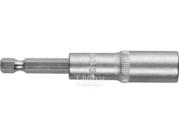 Бита с торцовой головкой, удлиненная, Cr-V, хвостовик E 1/4, 10мм Kraftool 26396-10