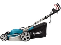 Газонокосилка электрическая MAKITA ELM 4620 (1800 Вт, шир. 460 мм, выс. 20-75 мм, стальн. корпус, мульчир. опц., травосборник 60 л)