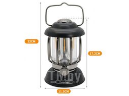 Фонарь светодиодный RETRO CAMPING 370lm, 2*3.7V, 2200mAh, IP22, Type-C H-D V101