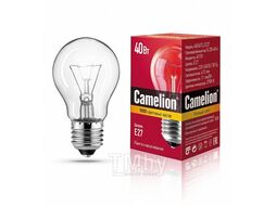 Эл. лампа накал. с прозрачной колбой, ЛОН, Б230-40-6 CAMELION 40/A/CL/E27