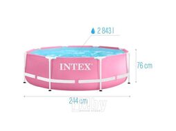 Каркасный бассейн (244х76, розовый) Intex Metal Frame / 28290