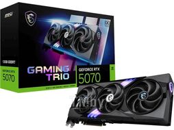 Видеокарта GeForce RTX 5070, 12Gb GDDR7 192bit, MSI RTX 5070 12G GAMING TRIO OC, RTL