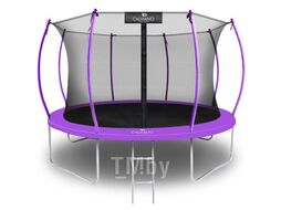 Батут пружинный с защитной сеткой CALVIANO 374 см - 12ft INSIDE master purple