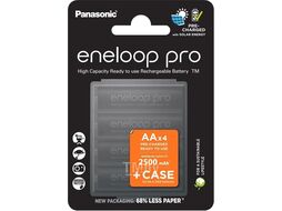 Аккумулятор Panasonic Eneloop Pro AA 2500mAh (BK-3HCDE/4CP+case)