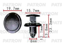 Клипса пластмассовая GM применяемость: крепление подкрылка PATRON P37-1616