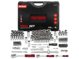 Набор инструментов 179пр. 1/4", 3/8", 1/2" (6гр.) PATRON P-41793-5