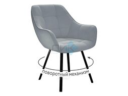 Стул DikLine 252 М поворотный, NS10 GREY, ножки черные