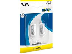Комплект ламп накаливания блистер 2шт W3W 12V 3W W2,1X9,5d NARVA 17097-S