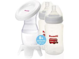 Молокоотсос ручной с двумя бутылочками Ramili MC200240MLX2