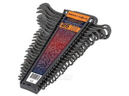Ключи комбинированные, набор 25пр. (6-19, 21, 22, 24, 27, 30, 32мм) MEGATOOLS MT-5262MP BLACK