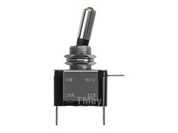 Выключатель-тумблер ASW-07D 1P 12В AC/DC 25А (3c) ON-OFF с фиксацией с желтой LED подсветкой TDM SQ0747-0287